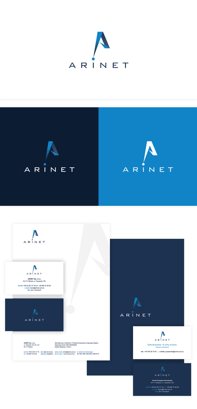 Portfolio Arinet - identyfikacja