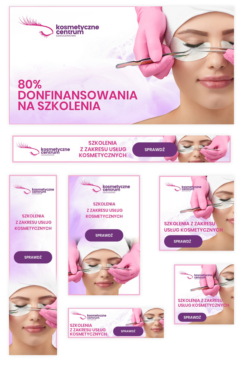 Portfolio Kosmetyczne Centrum Szkoleniowe - kampania bannerowa