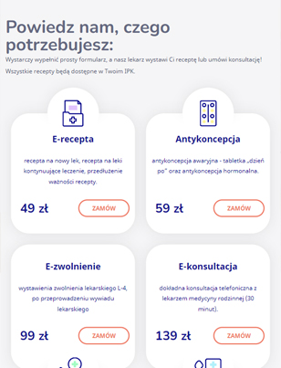 Portfolio Potrzebujerecepte.pl - widok Tablet