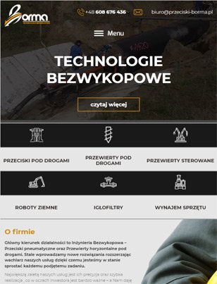 Portfolio Borma - widok Tablet