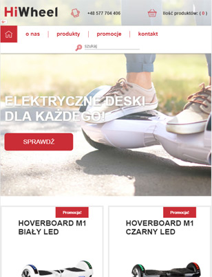 Portfolio HiWheel - widok Tablet