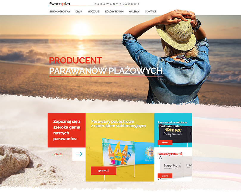 Portfolio Sampla Parawany - widok PC