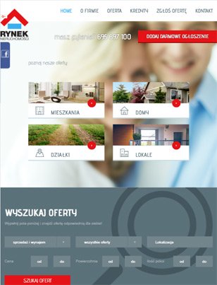 Portfolio Rynek Nieruchomości - widok Tablet