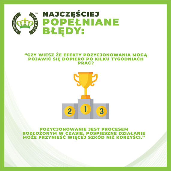 Najczęściej popełniane błędy przy usłudze pozycjonowania/SEO